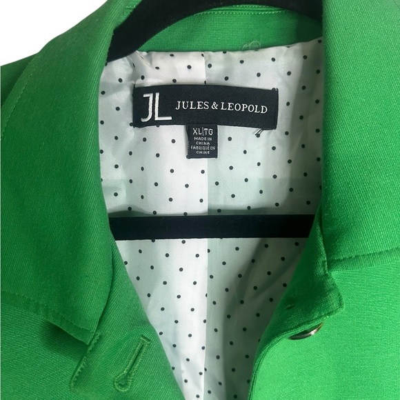 Jules and Leopold Women XL NWT Green Cropped Blazer Jacket Lined Preppy Office - Picture 2 of 11